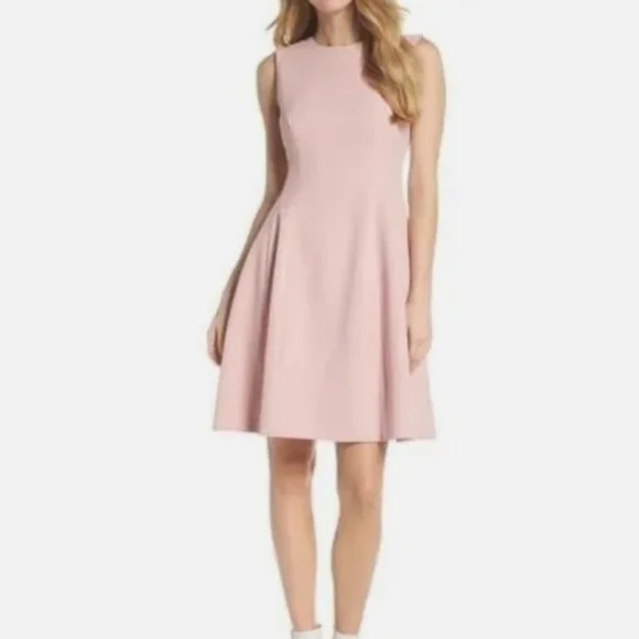 Eliza J | Dresses | Eliza J Fit And Flare Pink Dress Size 8 | Poshmark